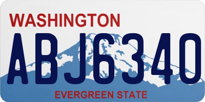 WA license plate ABJ6340