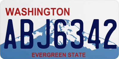 WA license plate ABJ6342