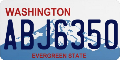 WA license plate ABJ6350