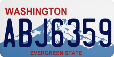 WA license plate ABJ6359