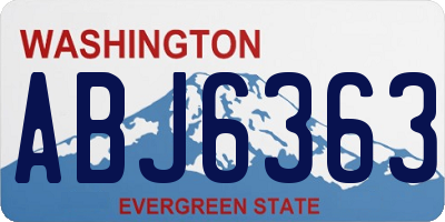 WA license plate ABJ6363