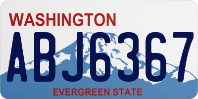 WA license plate ABJ6367