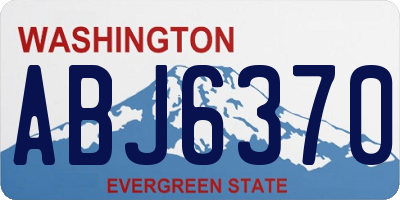 WA license plate ABJ6370