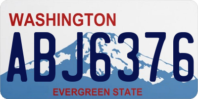 WA license plate ABJ6376