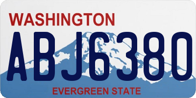 WA license plate ABJ6380
