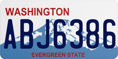 WA license plate ABJ6386