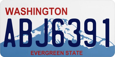 WA license plate ABJ6391