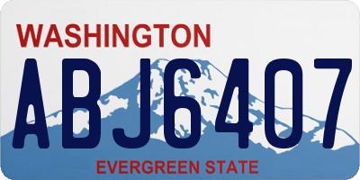 WA license plate ABJ6407