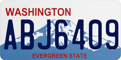 WA license plate ABJ6409