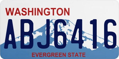 WA license plate ABJ6416