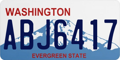 WA license plate ABJ6417
