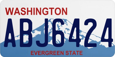 WA license plate ABJ6424