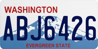 WA license plate ABJ6426