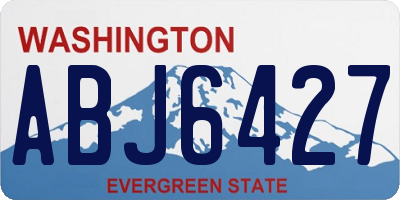 WA license plate ABJ6427