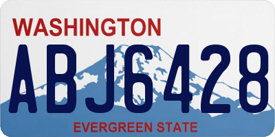 WA license plate ABJ6428