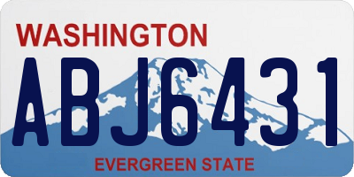 WA license plate ABJ6431