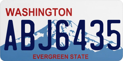 WA license plate ABJ6435