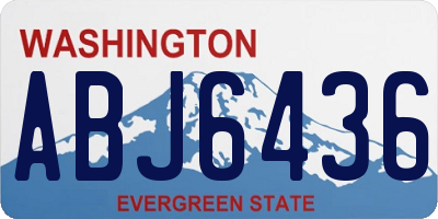 WA license plate ABJ6436