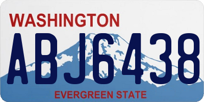 WA license plate ABJ6438