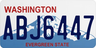 WA license plate ABJ6447
