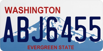 WA license plate ABJ6455
