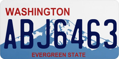 WA license plate ABJ6463