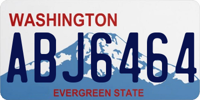 WA license plate ABJ6464