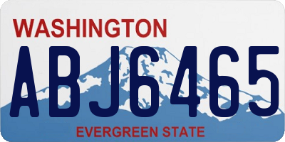 WA license plate ABJ6465