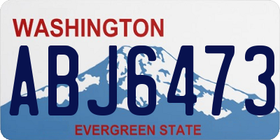 WA license plate ABJ6473