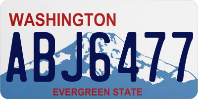 WA license plate ABJ6477