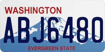 WA license plate ABJ6480