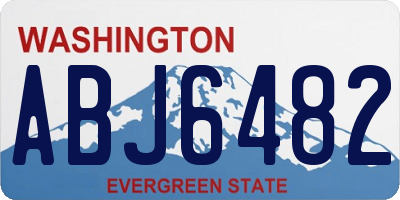 WA license plate ABJ6482