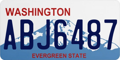 WA license plate ABJ6487