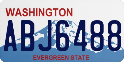 WA license plate ABJ6488