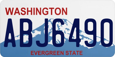 WA license plate ABJ6490