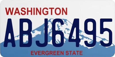 WA license plate ABJ6495