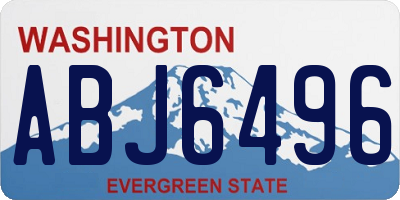 WA license plate ABJ6496