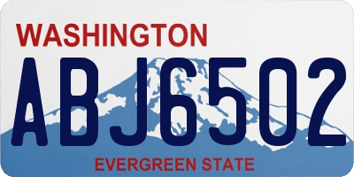 WA license plate ABJ6502