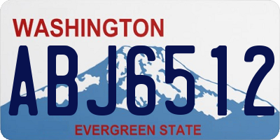 WA license plate ABJ6512
