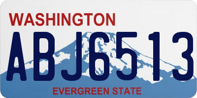 WA license plate ABJ6513