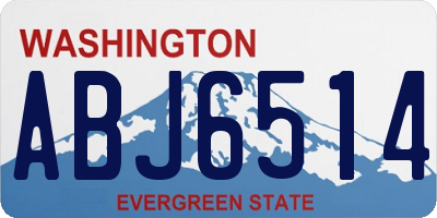 WA license plate ABJ6514