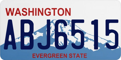 WA license plate ABJ6515