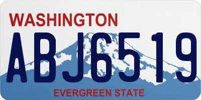 WA license plate ABJ6519