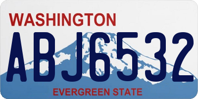 WA license plate ABJ6532