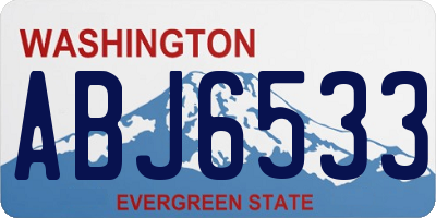 WA license plate ABJ6533