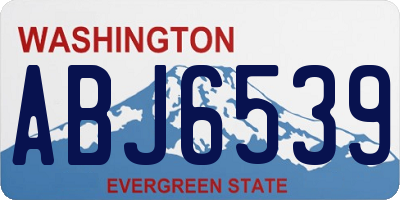 WA license plate ABJ6539