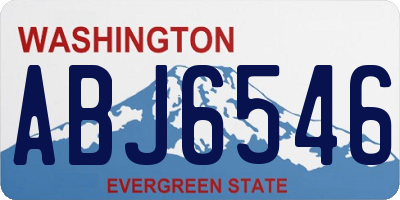 WA license plate ABJ6546