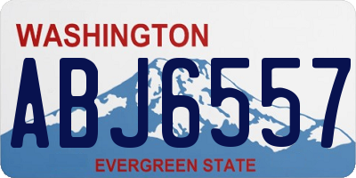 WA license plate ABJ6557