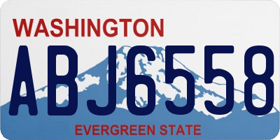 WA license plate ABJ6558
