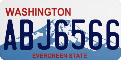WA license plate ABJ6566